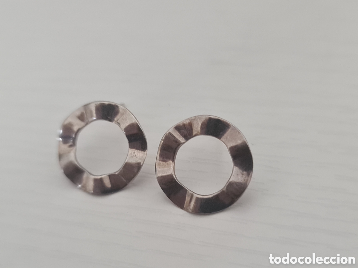 Joyeria: #1086 pendiente plata de ley 925 circulo - Foto 1