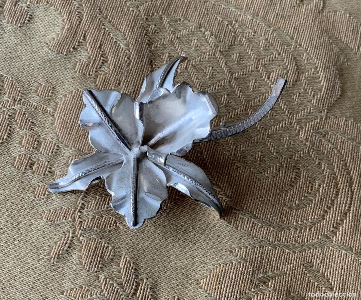 Joyeria: ANTIGUO BROCHE DE PLATA, FLOR, ORQU&Iacute;DEA - Foto 2