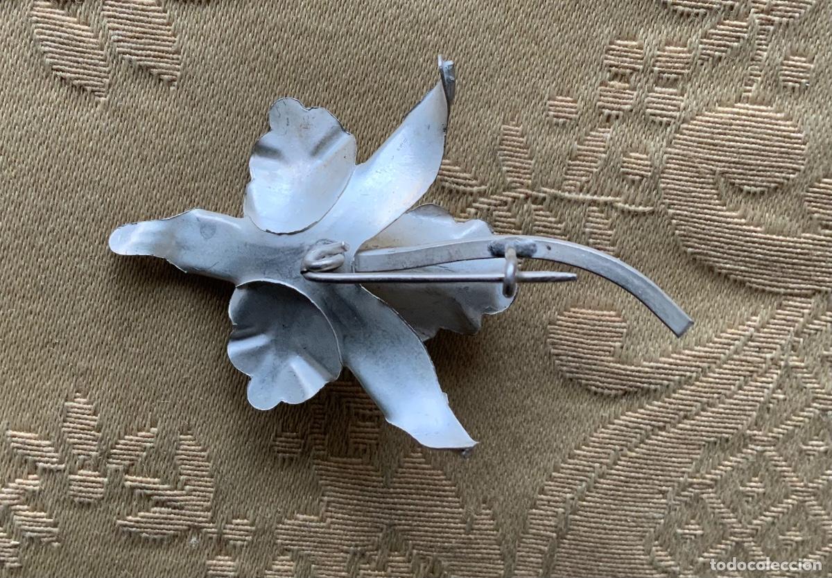 Joyeria: ANTIGUO BROCHE DE PLATA, FLOR, ORQU&Iacute;DEA - Foto 5
