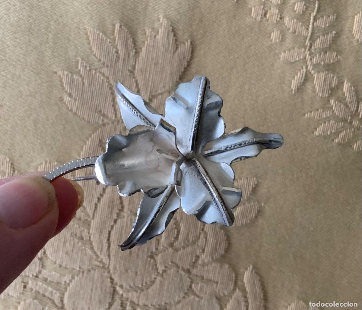 Joyeria: ANTIGUO BROCHE DE PLATA, FLOR, ORQU&Iacute;DEA - Foto 6