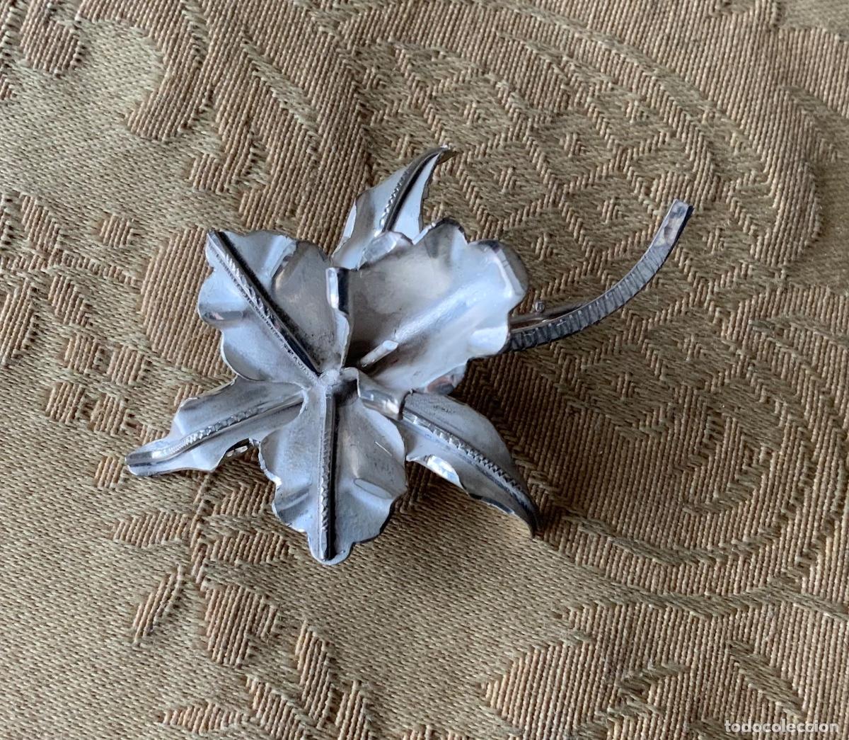 Joyeria: ANTIGUO BROCHE DE PLATA, FLOR, ORQU&Iacute;DEA - Foto 7