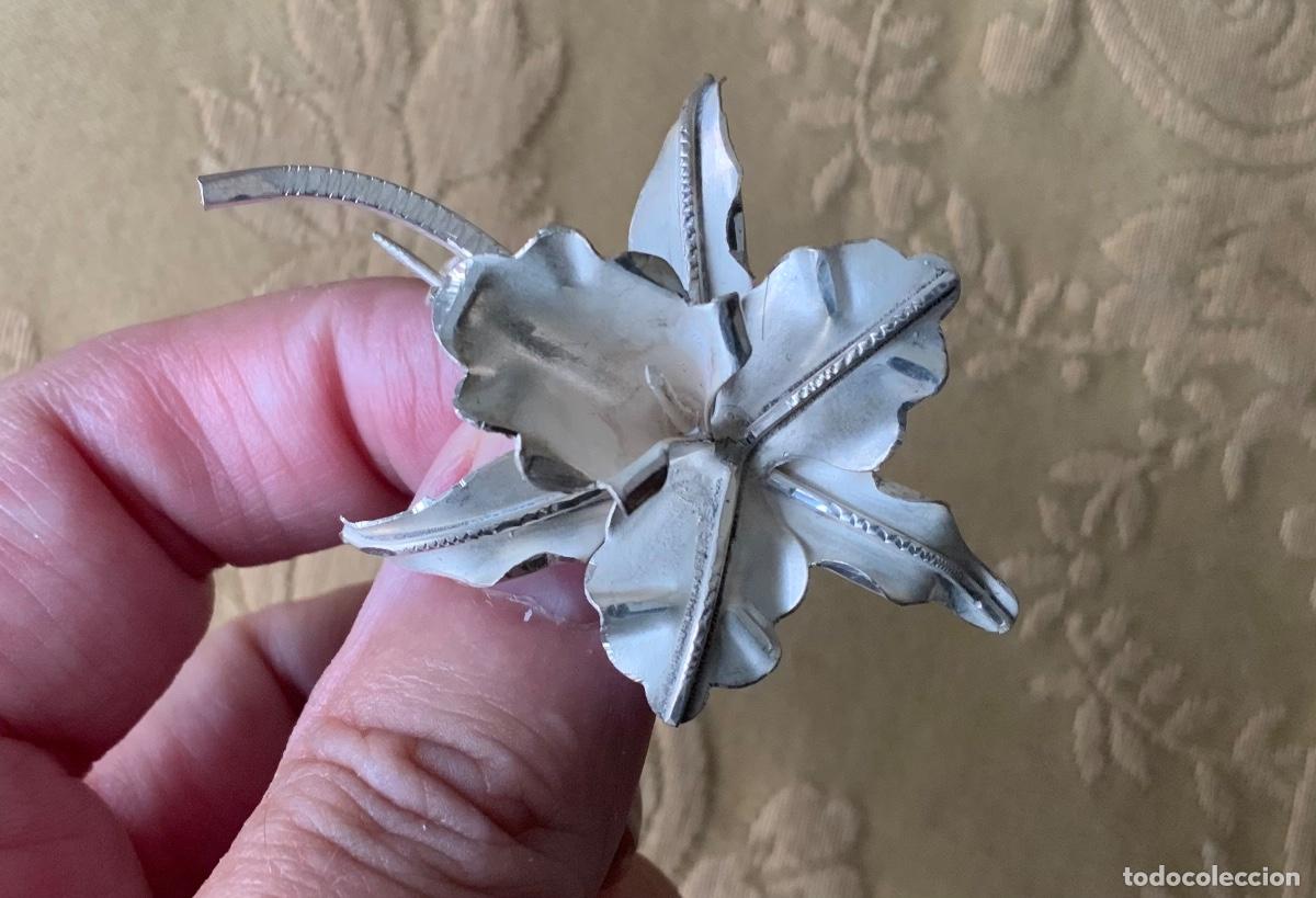 Joyeria: ANTIGUO BROCHE DE PLATA, FLOR, ORQU&Iacute;DEA - Foto 8