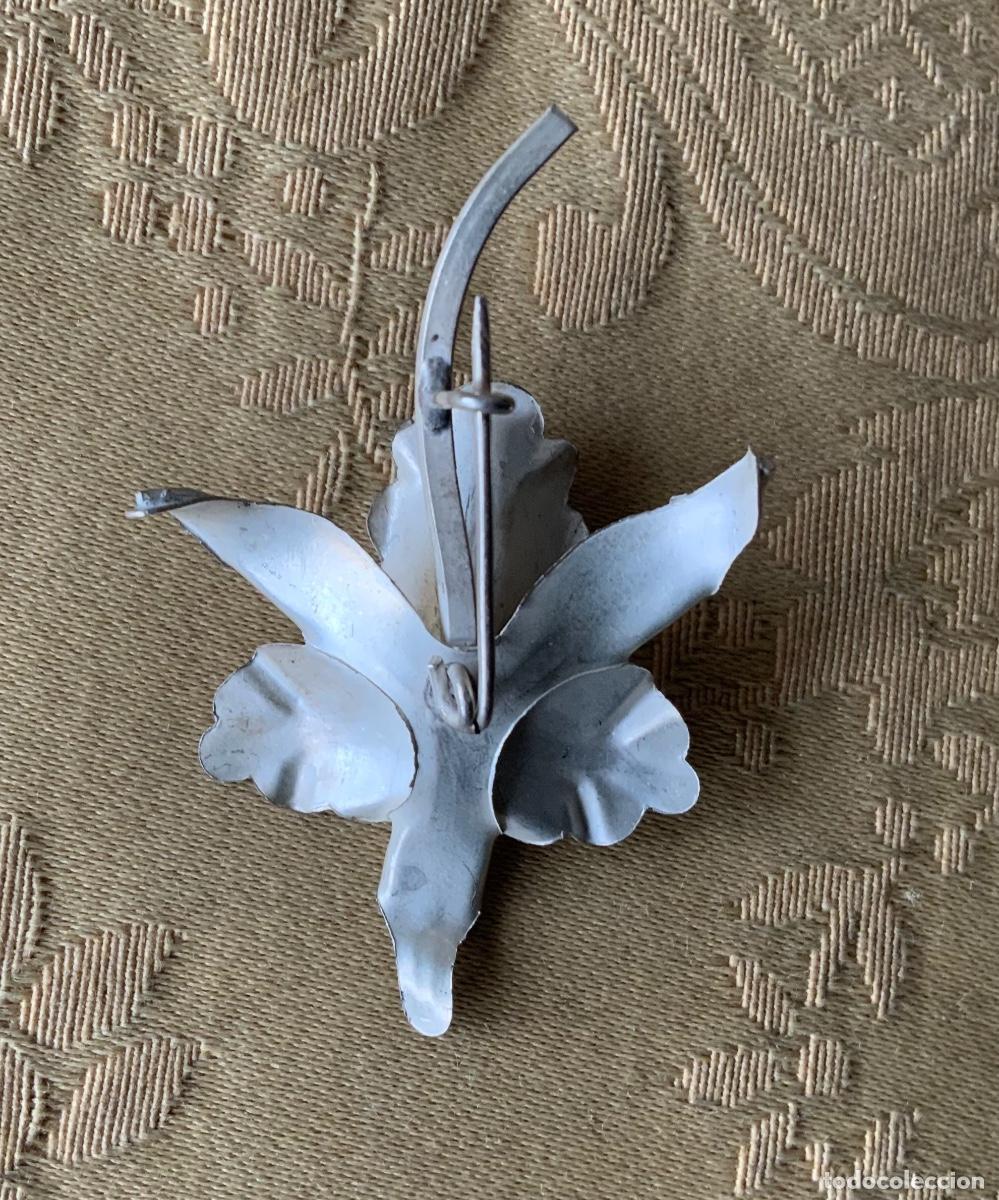 Joyeria: ANTIGUO BROCHE DE PLATA, FLOR, ORQU&Iacute;DEA - Foto 11