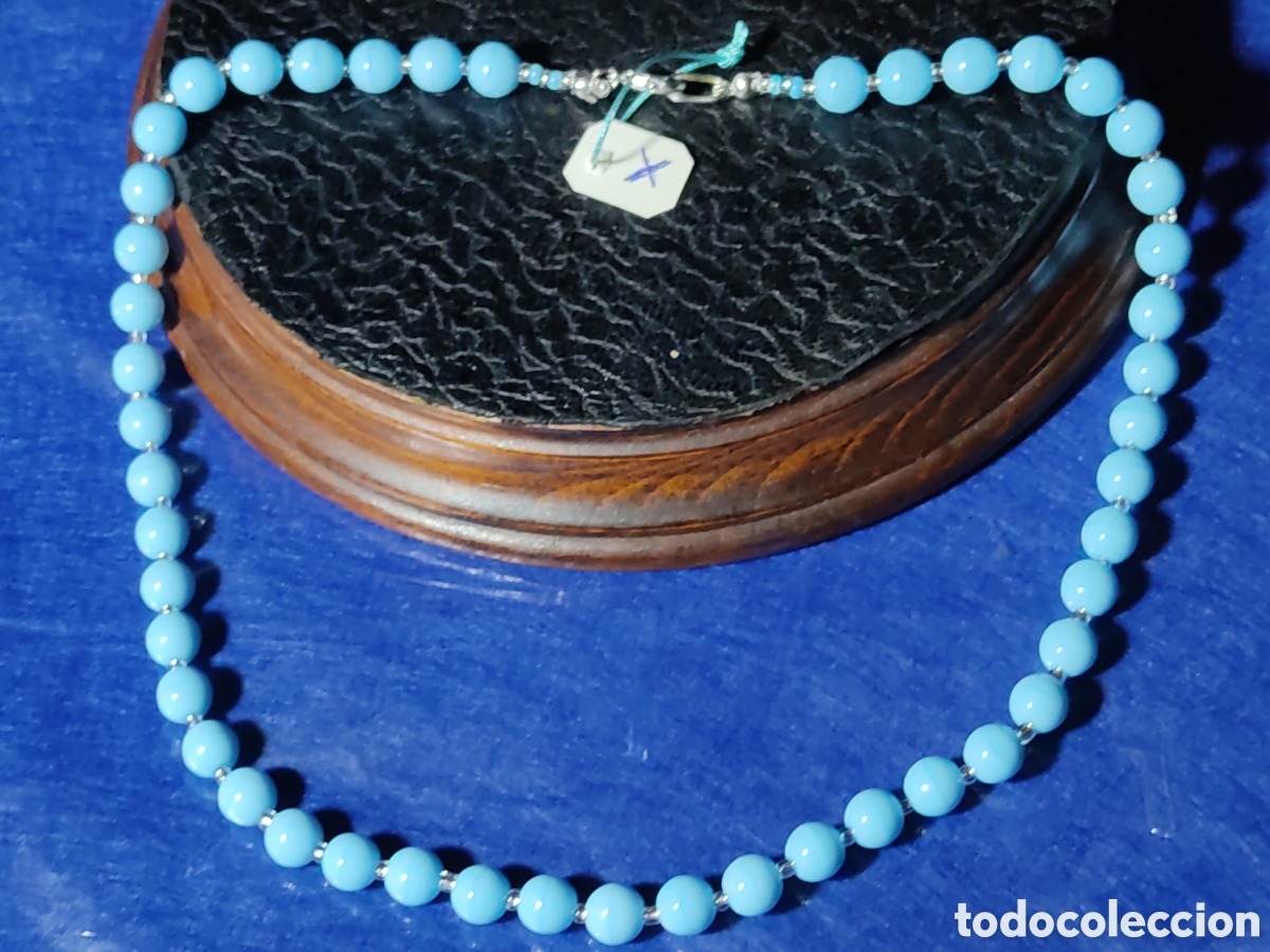 Joyeria: Collar de cristal de Murano azul celeste. *X* - Foto 2