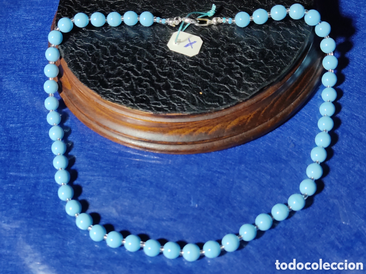 Joyeria: Collar de cristal de Murano azul celeste. *X* - Foto 1