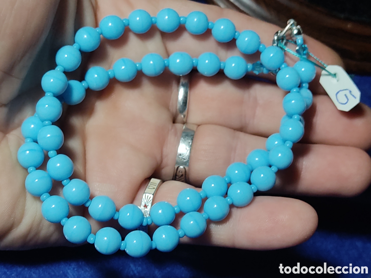 Joyeria: Collar de cristal de Murano azul celeste. *G* - Foto 5