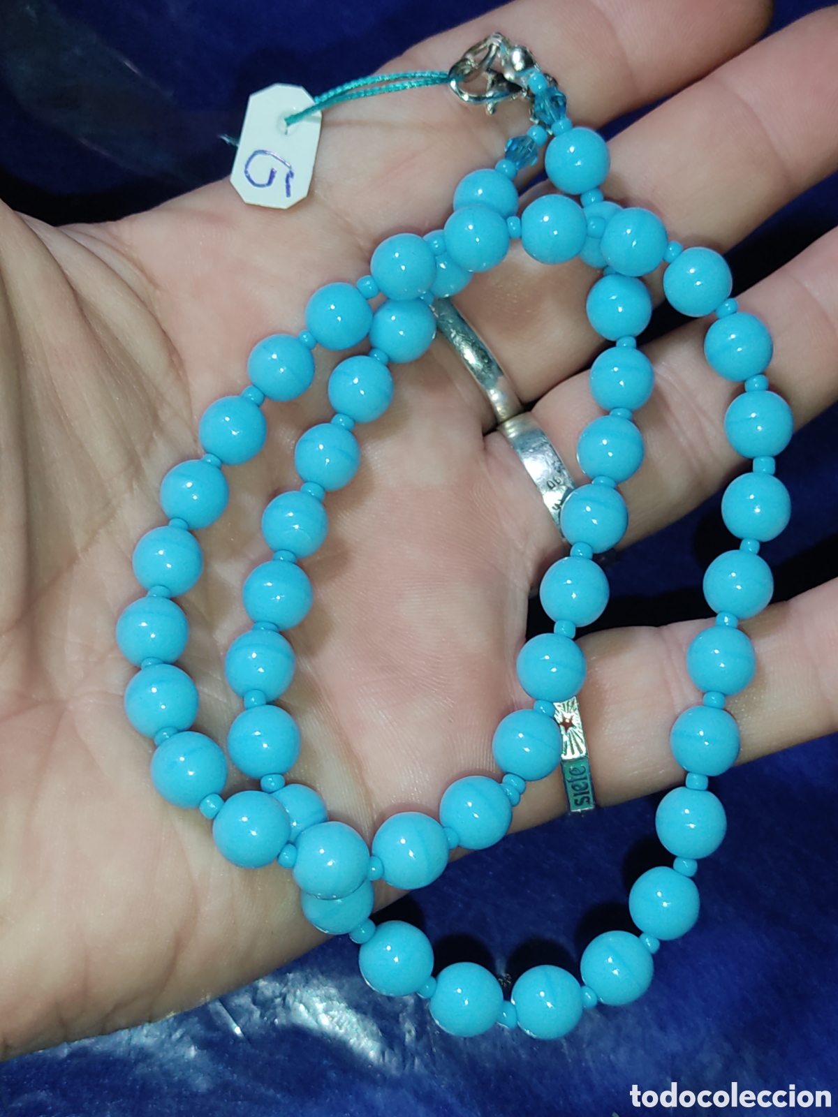 Joyeria: Collar de cristal de Murano azul celeste. *G* - Foto 6