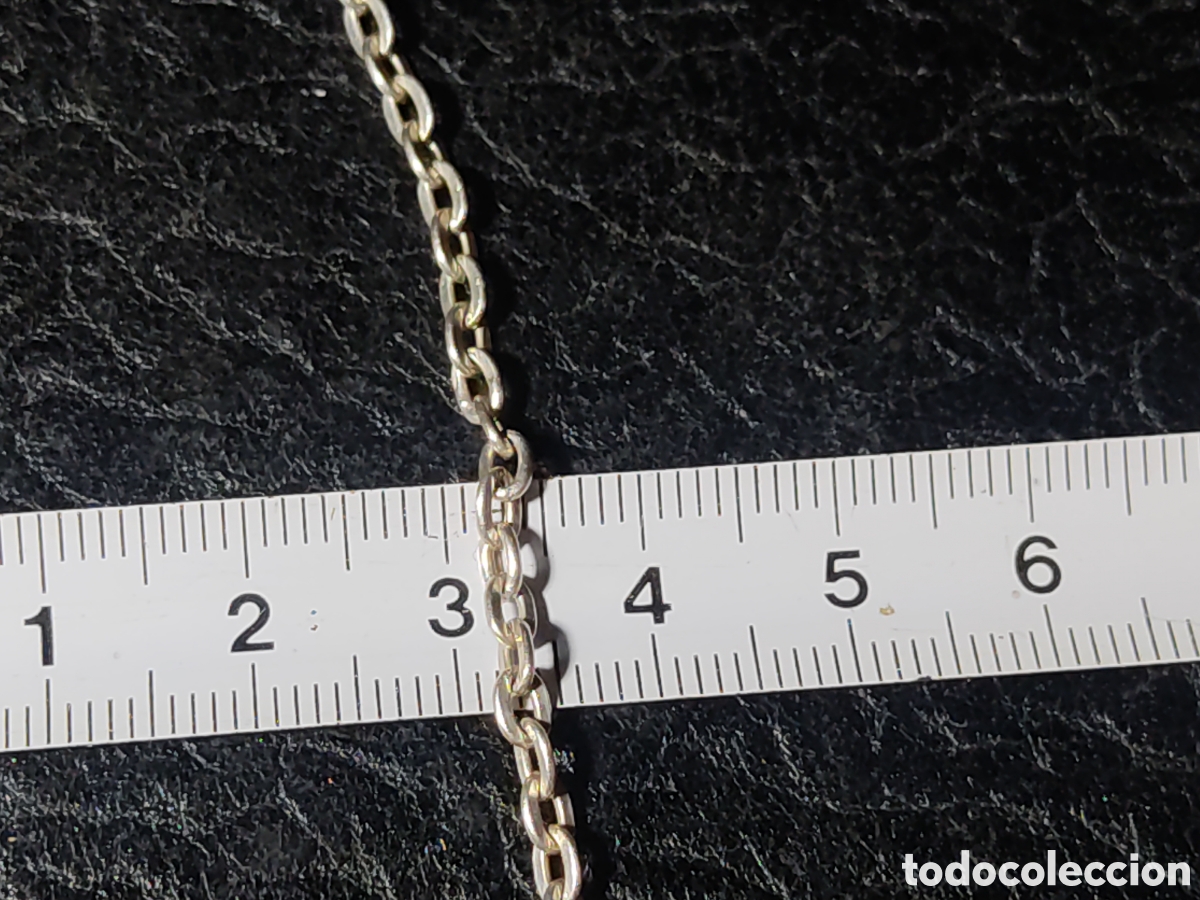 Joyeria: Cadena de plata de eslab&oacute;n macizo.Vintage. - Foto 3