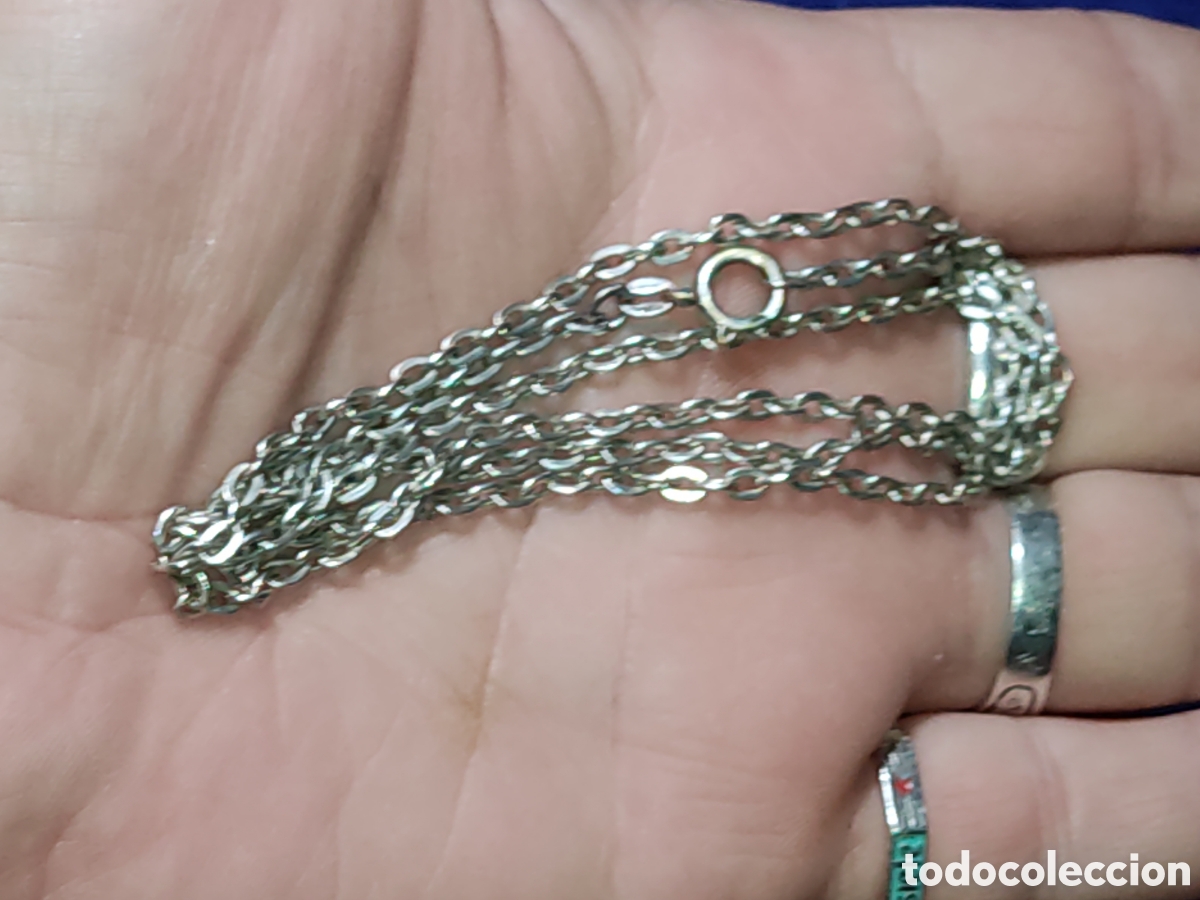 Joyeria: Cadena de plata de eslab&oacute;n macizo.Vintage. - Foto 5