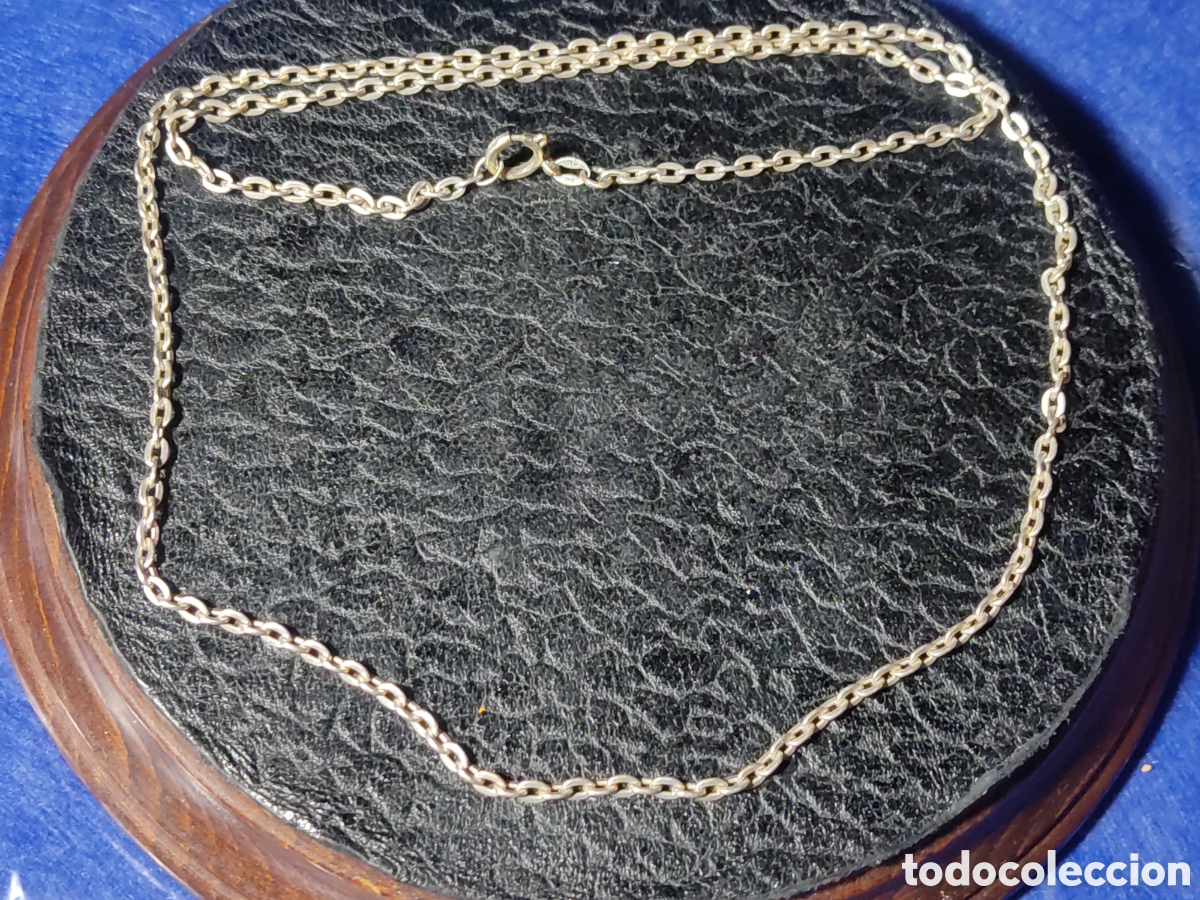 Joyeria: Cadena de plata de eslab&oacute;n macizo.Vintage. - Foto 1
