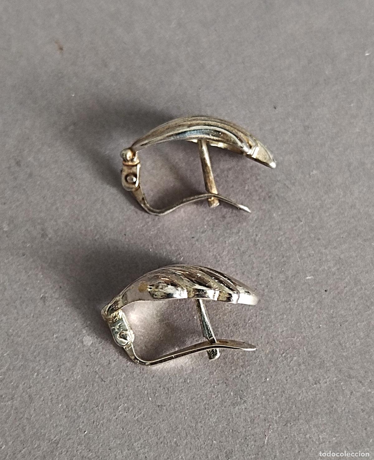 Joyeria: Pendientes de plata de ley, cierre de pala catal&aacute;n. - Foto 2