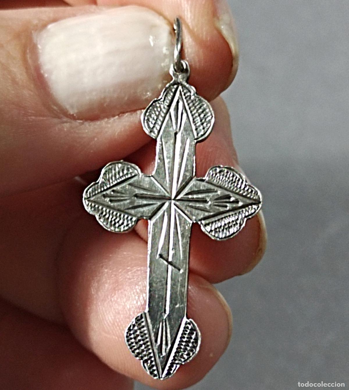 Joyeria: Colgante, cruz de plata de ley. - Foto 2