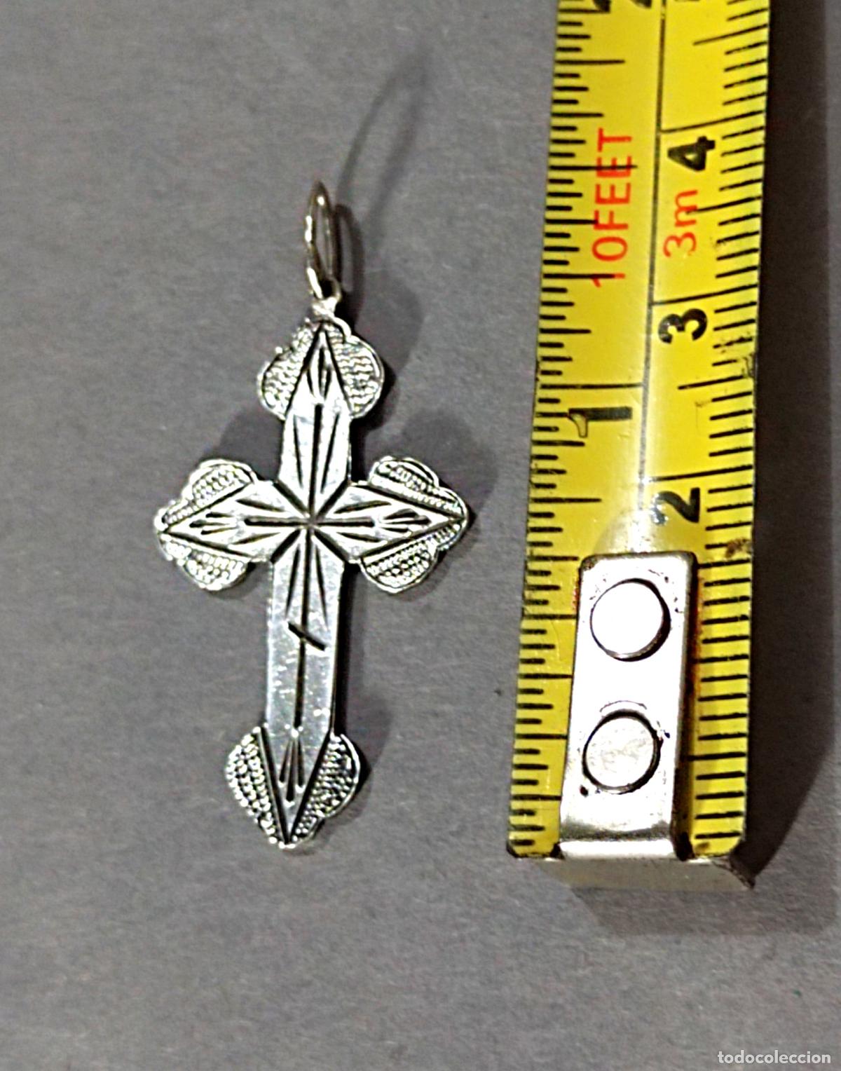 Joyeria: Colgante, cruz de plata de ley. - Foto 1