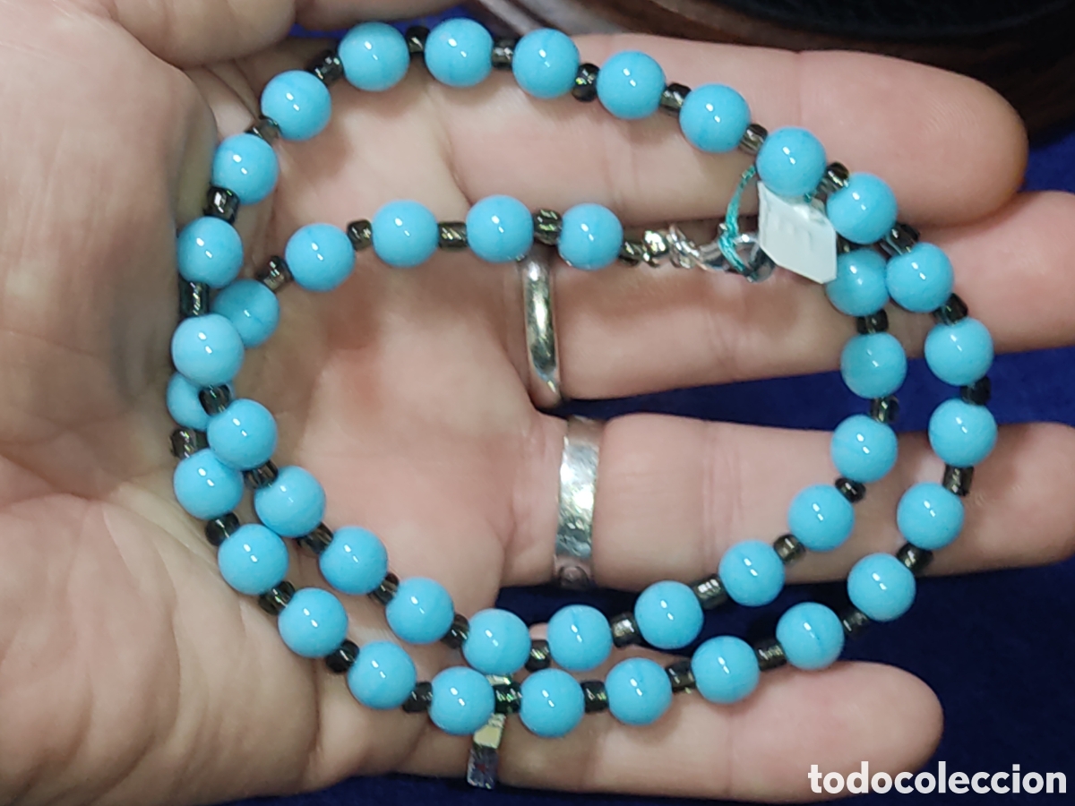 Joyeria: Collar de cristal de Murano azul celeste.*E* - Foto 5