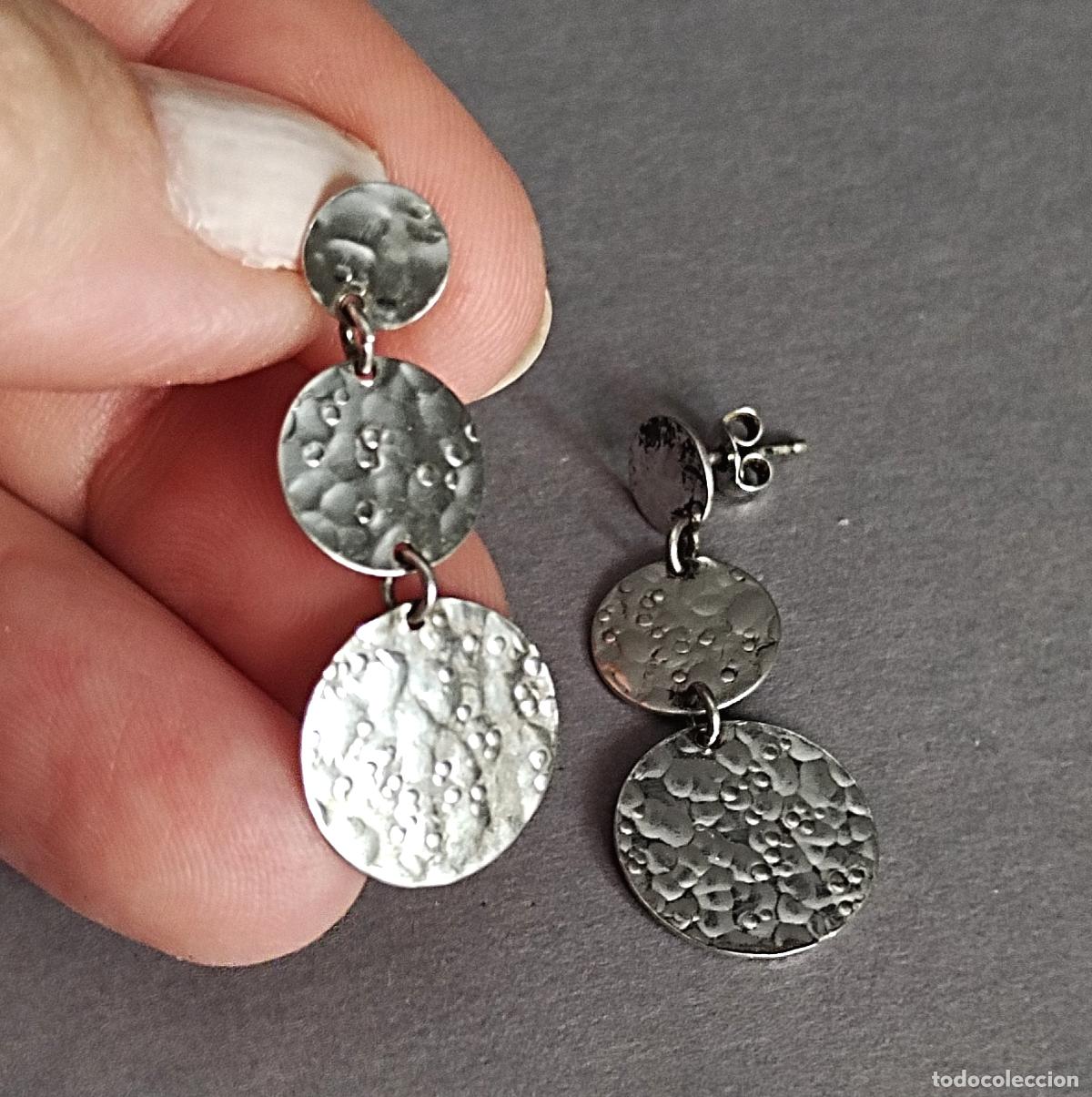 Joyeria: Pendientes de plata de ley, cierre de presi&oacute;n. - Foto 3