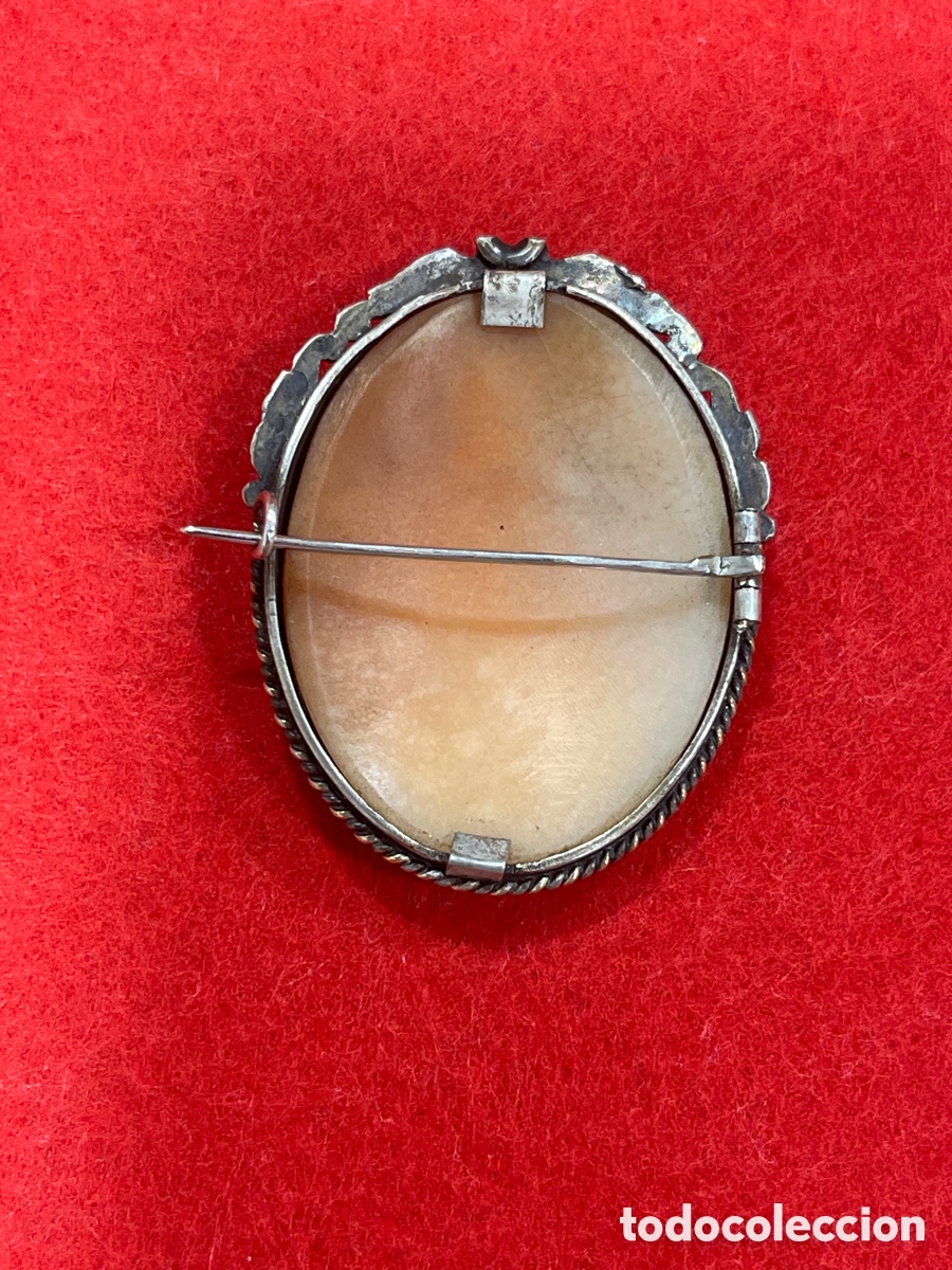 Joyeria: Bonito broche camafeo en plata dorada. - Foto 2