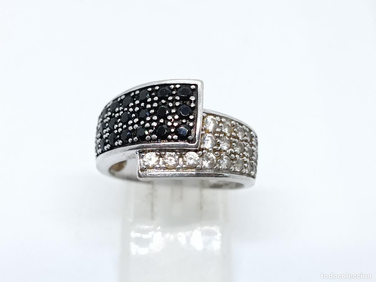 Joyeria: Original anillo en plata de ley contrastada de tonos oscuros y claros - Foto 2