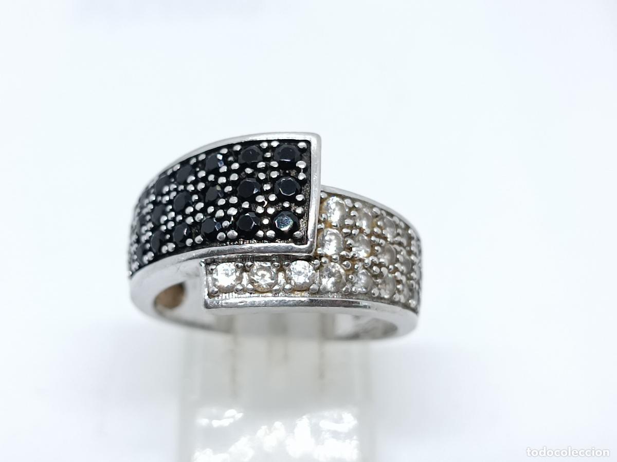 Joyeria: Original anillo en plata de ley contrastada de tonos oscuros y claros - Foto 3