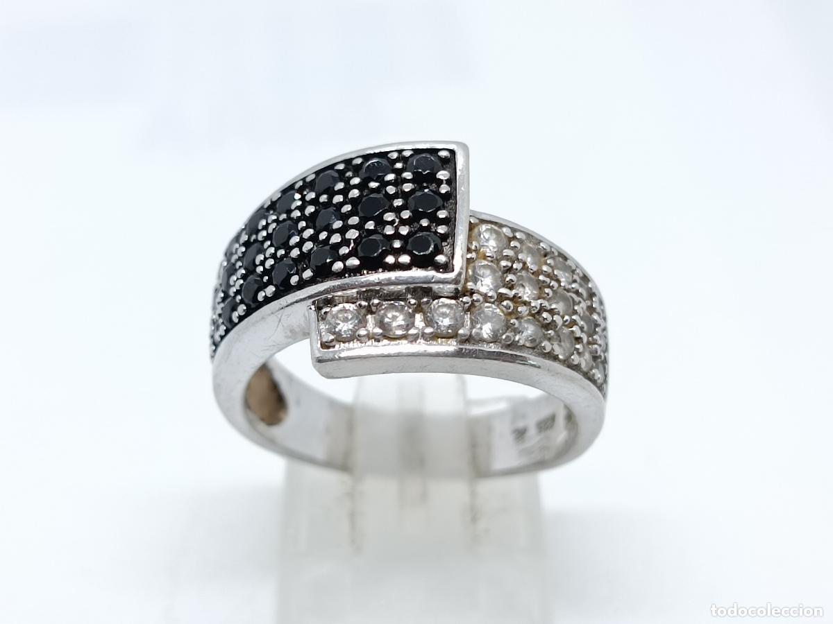 Joyeria: Original anillo en plata de ley contrastada de tonos oscuros y claros - Foto 4