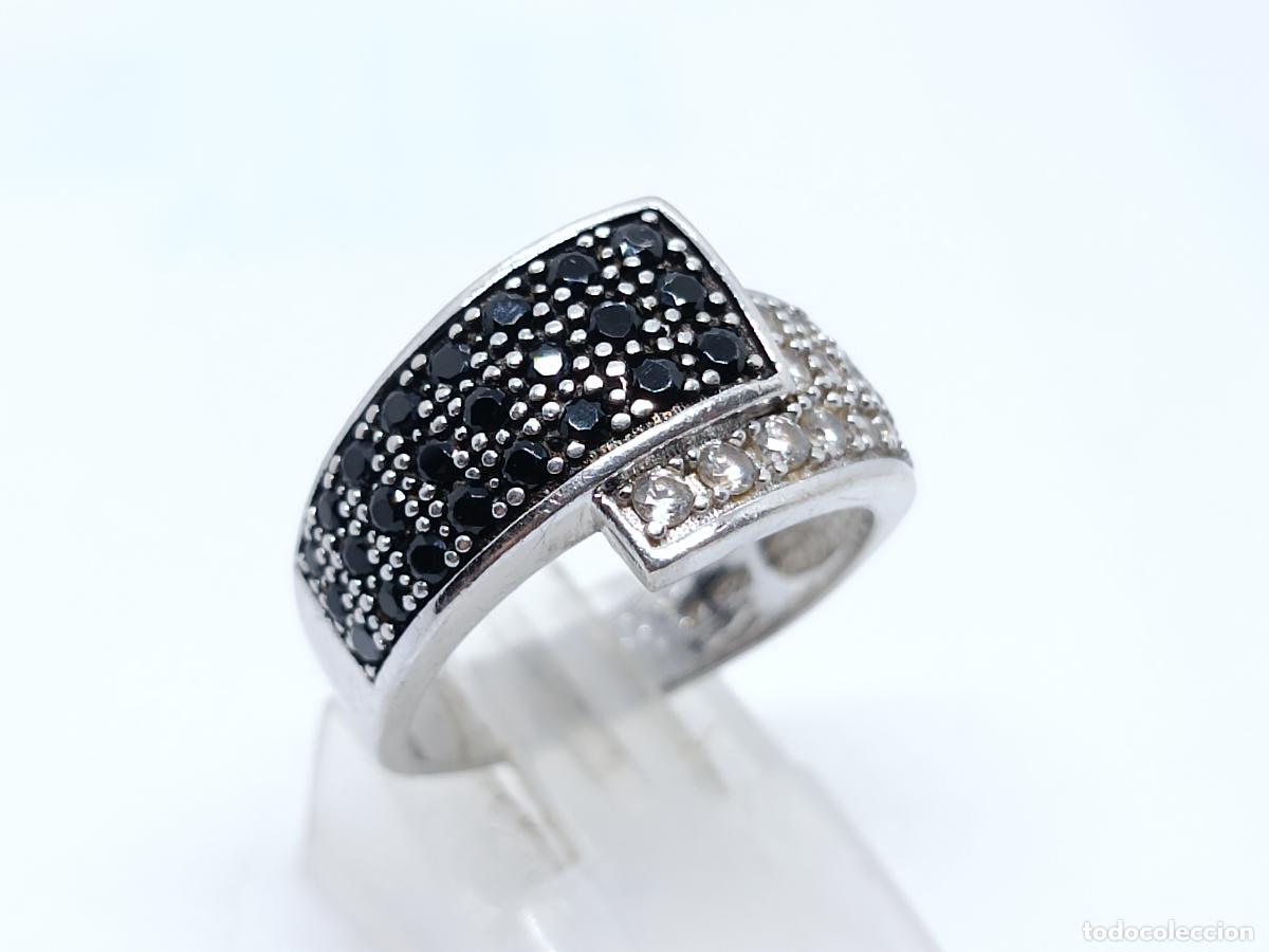 Joyeria: Original anillo en plata de ley contrastada de tonos oscuros y claros - Foto 5