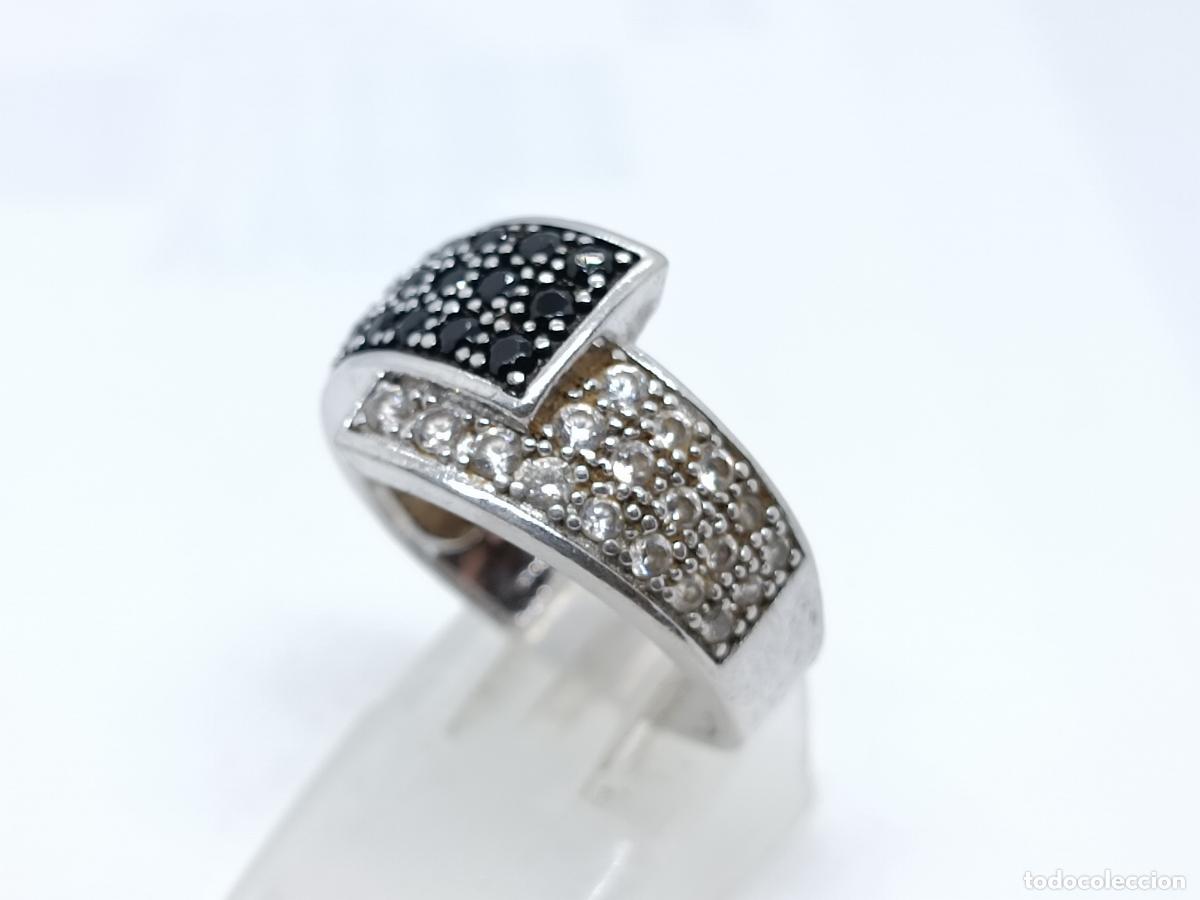 Joyeria: Original anillo en plata de ley contrastada de tonos oscuros y claros - Foto 6