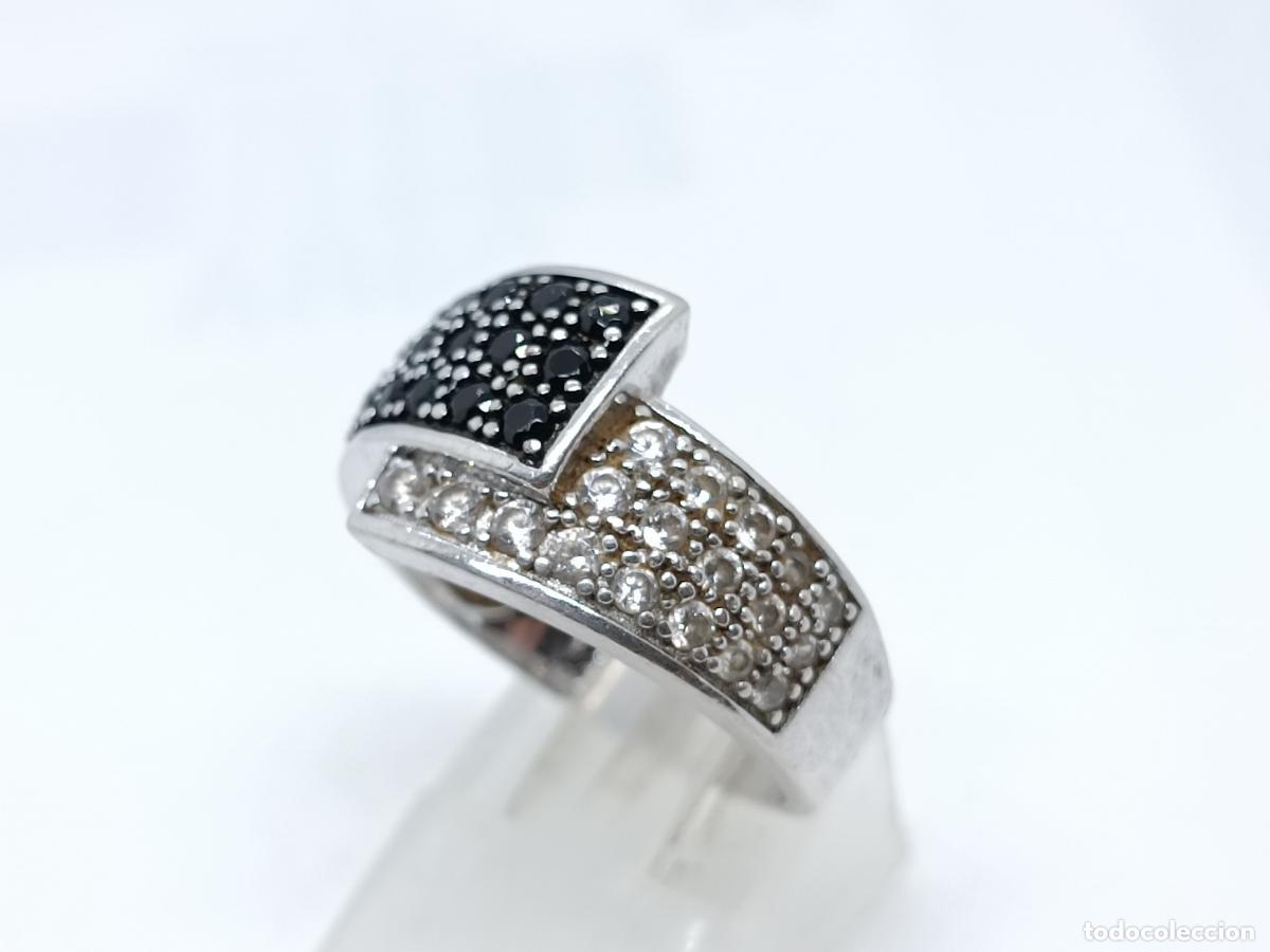 Joyeria: Original anillo en plata de ley contrastada de tonos oscuros y claros - Foto 7
