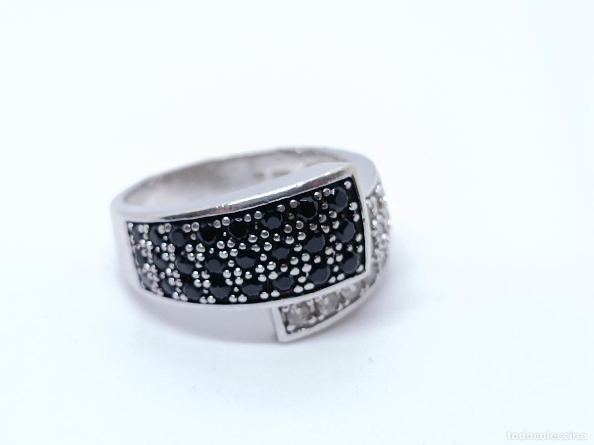 Joyeria: Original anillo en plata de ley contrastada de tonos oscuros y claros - Foto 8