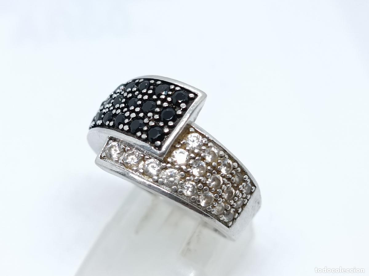 Joyeria: Original anillo en plata de ley contrastada de tonos oscuros y claros - Foto 1
