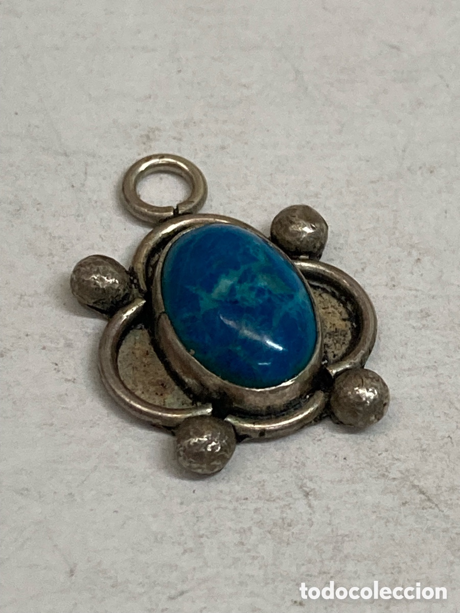 Joyeria: Colgante de plata y turquesa C424 - Foto 1