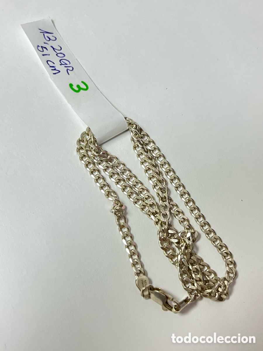 Joyeria: Cadena de plata barbada plana -51cm / CA121-3 - Foto 3
