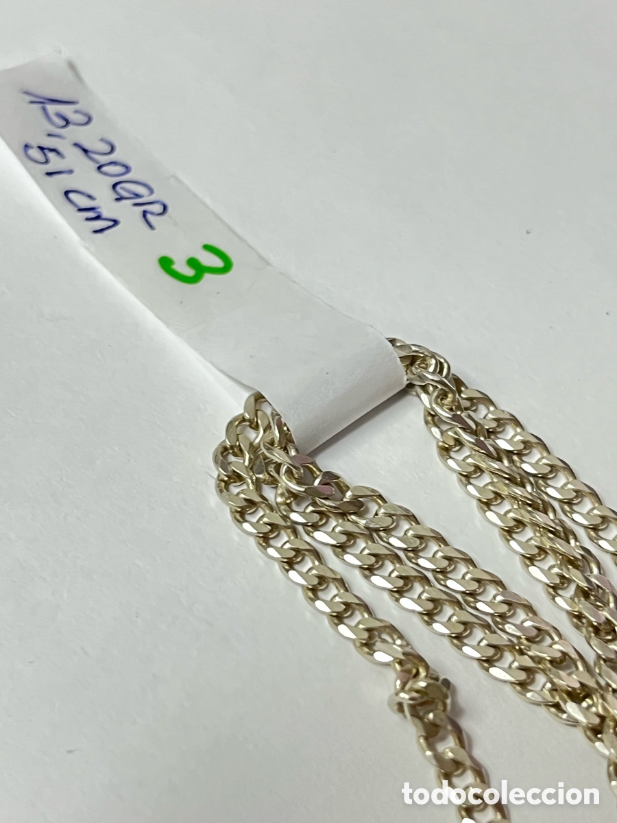 Joyeria: Cadena de plata barbada plana -51cm / CA121-3 - Foto 4