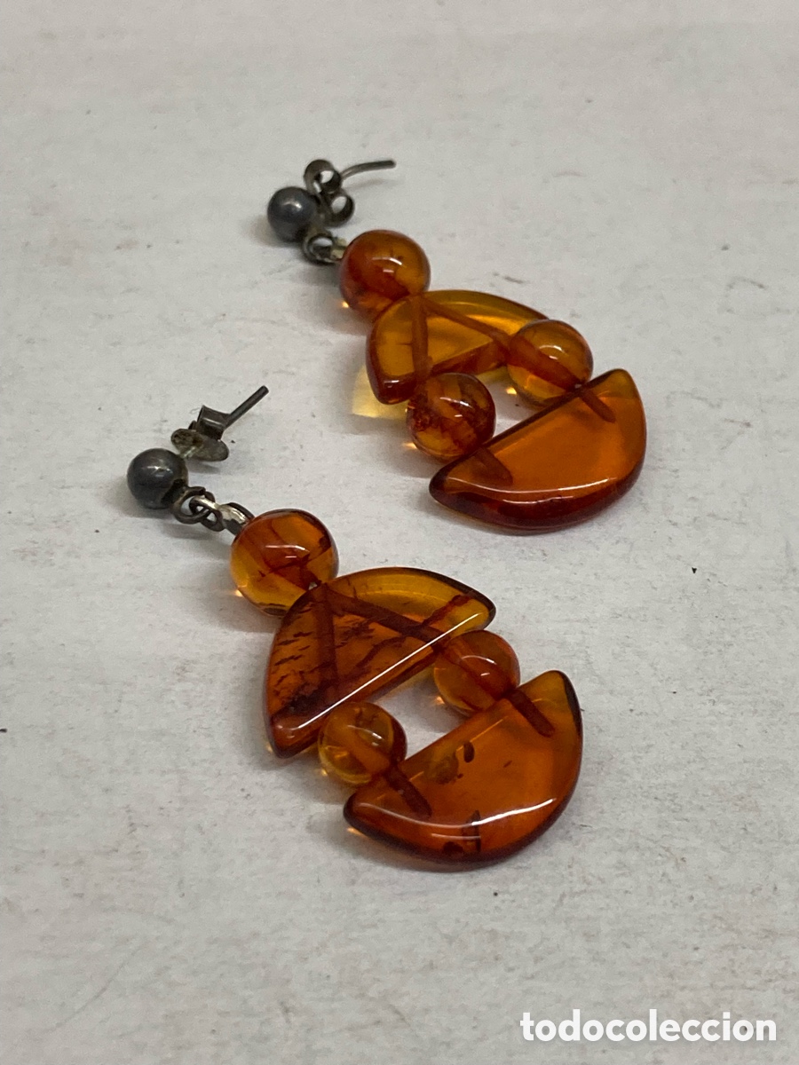 Joyeria: Pendientes de plata ambar P292 - Foto 1