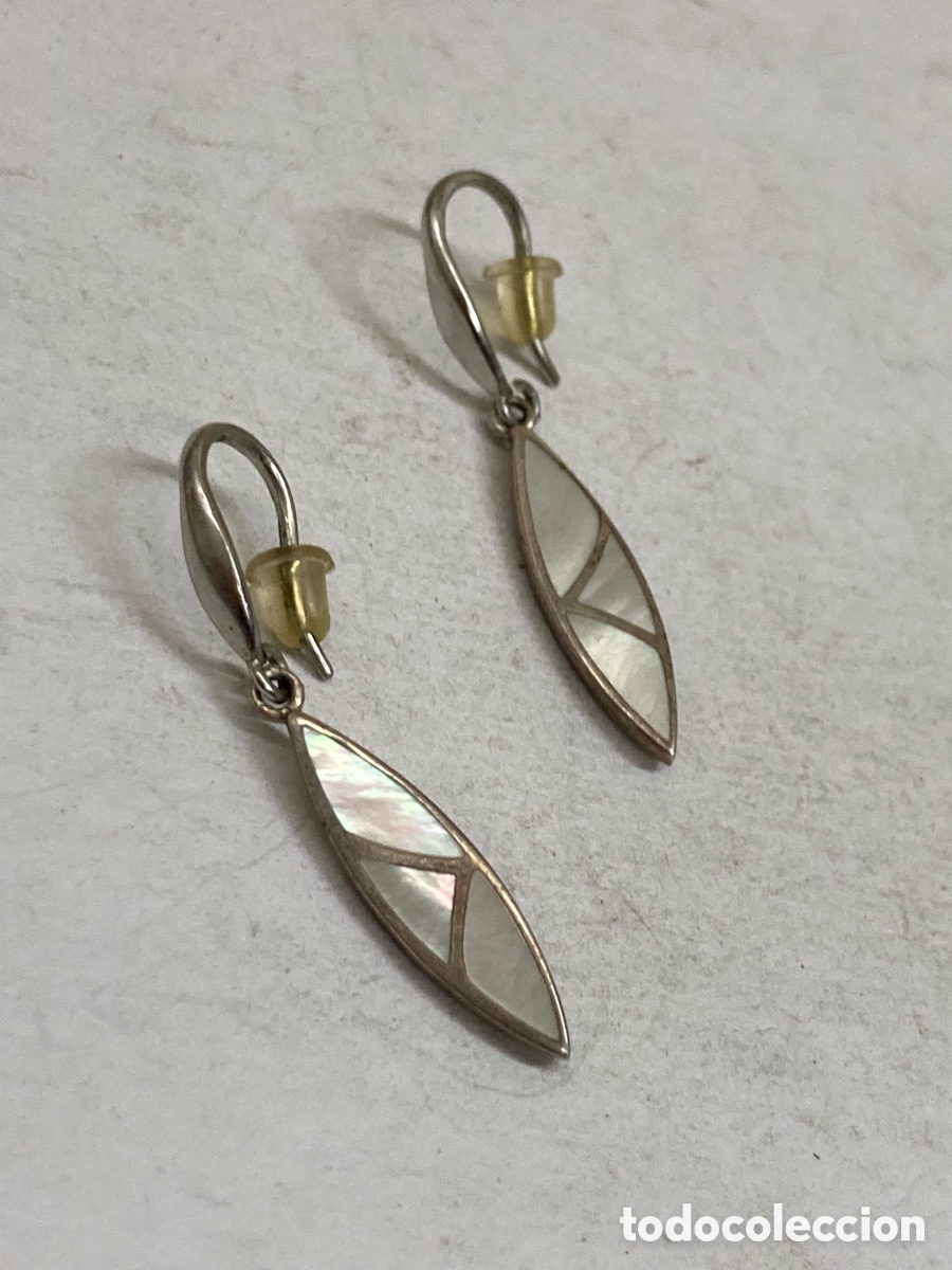 Joyeria: Pendientes de plata y n&aacute;car P305 - Foto 1