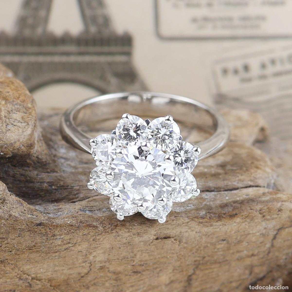 Joyeria: Anillo roseta vintage oro con diamantes - Foto 1