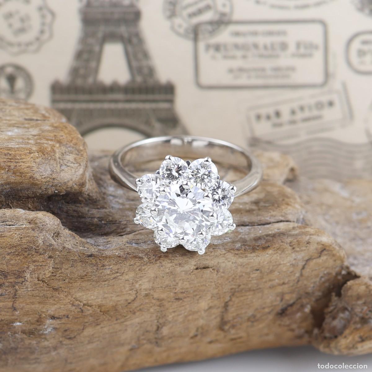 Joyeria: Anillo roseta vintage oro con diamantes - Foto 3