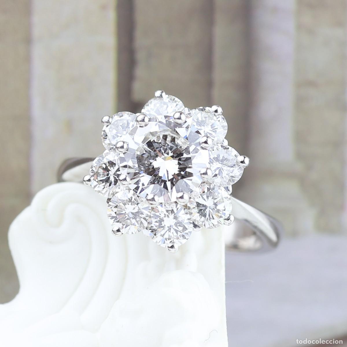 Joyeria: Anillo roseta vintage oro con diamantes - Foto 4