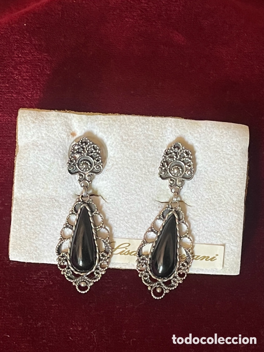 Joyeria: PENDIENTES LARGOS DE PLATA Y PIEDRA PULIDA - Foto 4