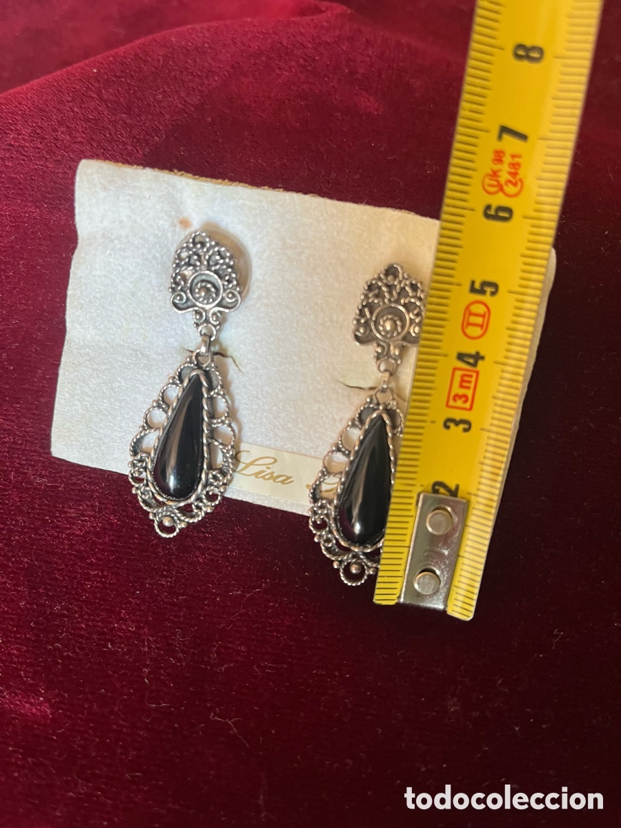 Joyeria: PENDIENTES LARGOS DE PLATA Y PIEDRA PULIDA - Foto 5