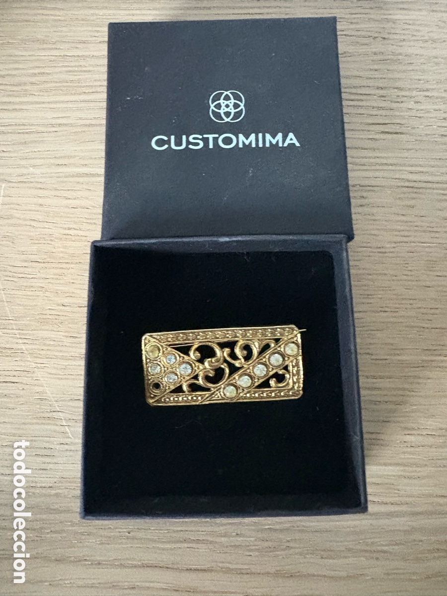 Joyeria: Antiguo broche dorado Customima (A22) - Foto 1
