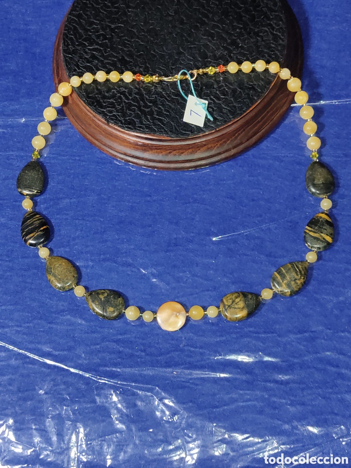 Joyeria: Collar de Neelita natural y jade. *L* - Foto 3
