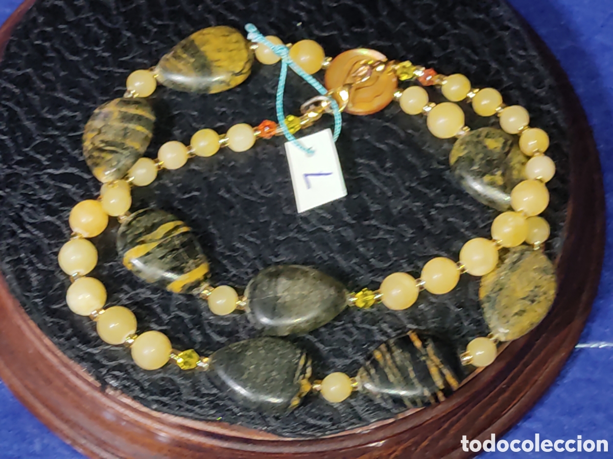 Joyeria: Collar de Neelita natural y jade. *L* - Foto 4