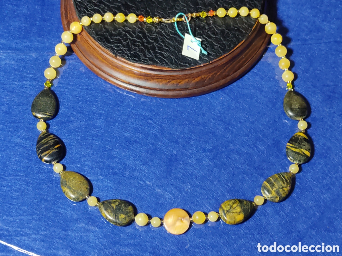 Joyeria: Collar de Neelita natural y jade. *L* - Foto 1