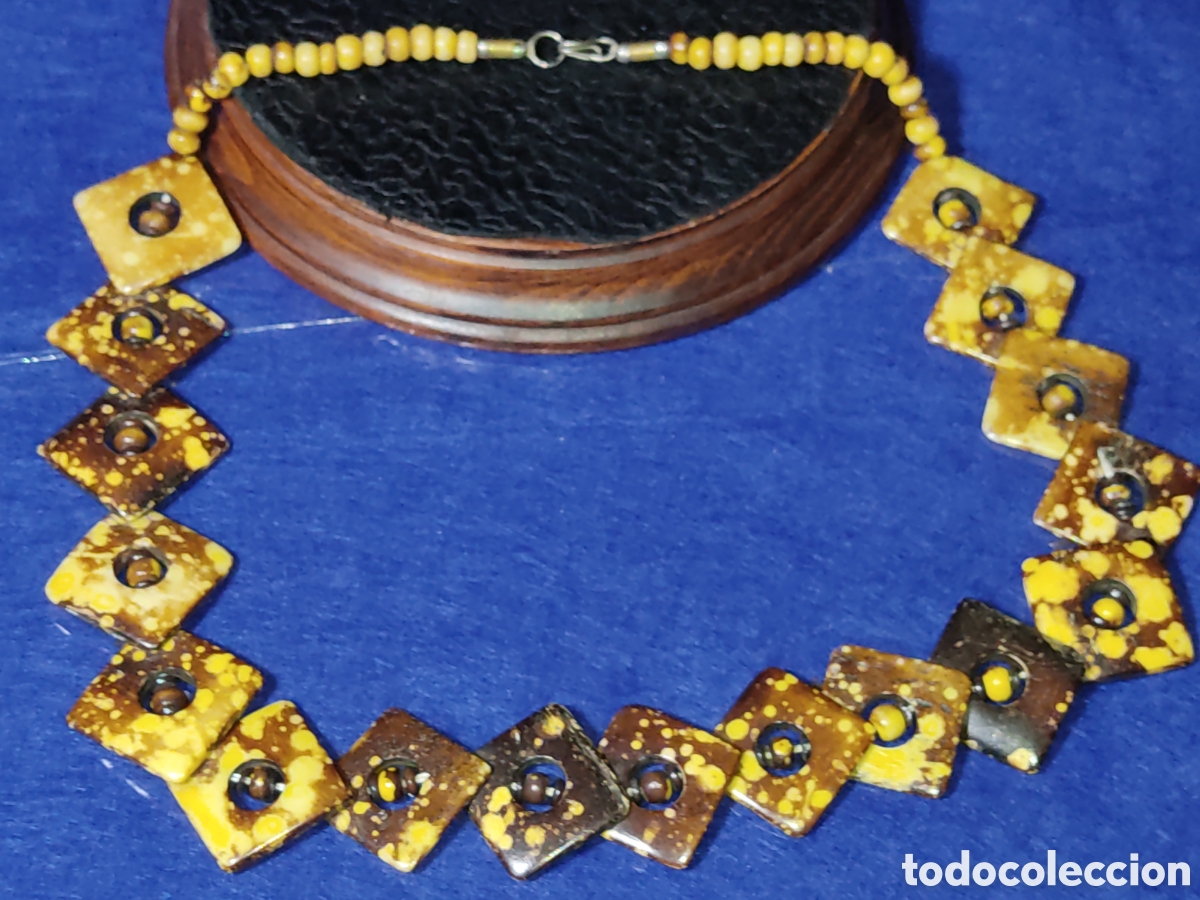Joyeria: Collar largo de hueso.A&ntilde;os 70 - Foto 5