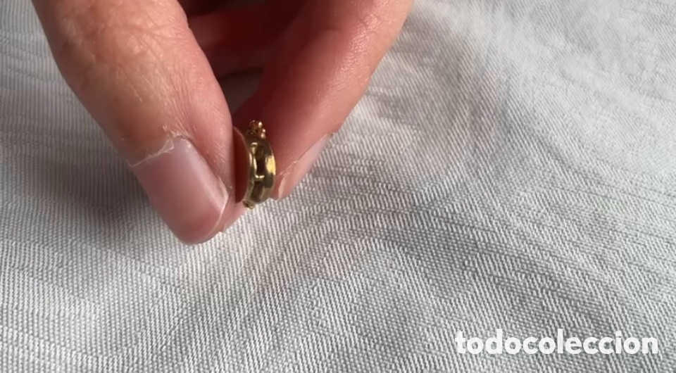 Joyeria: Broche de collar de plata ba&ntilde;ada en oro. - Foto 8