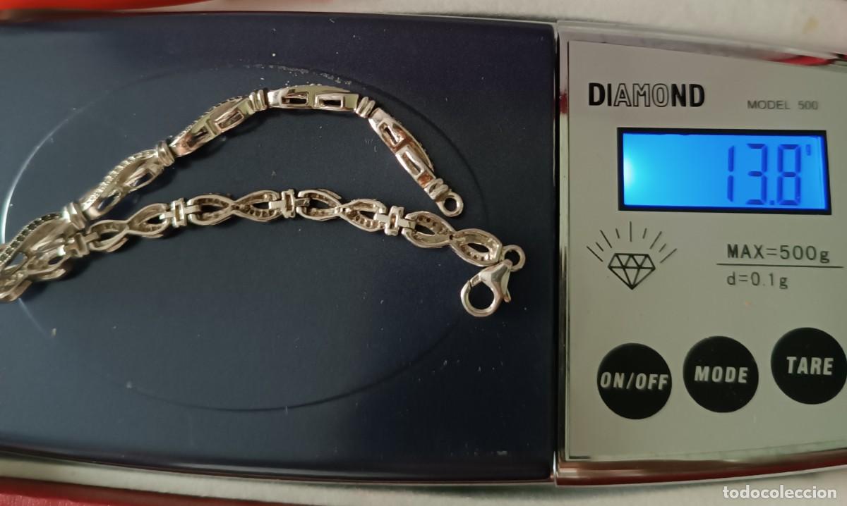 Joyeria: PULSERA DE PLATA CON DIAMANTES AUT&Eacute;NTICOS - Foto 4