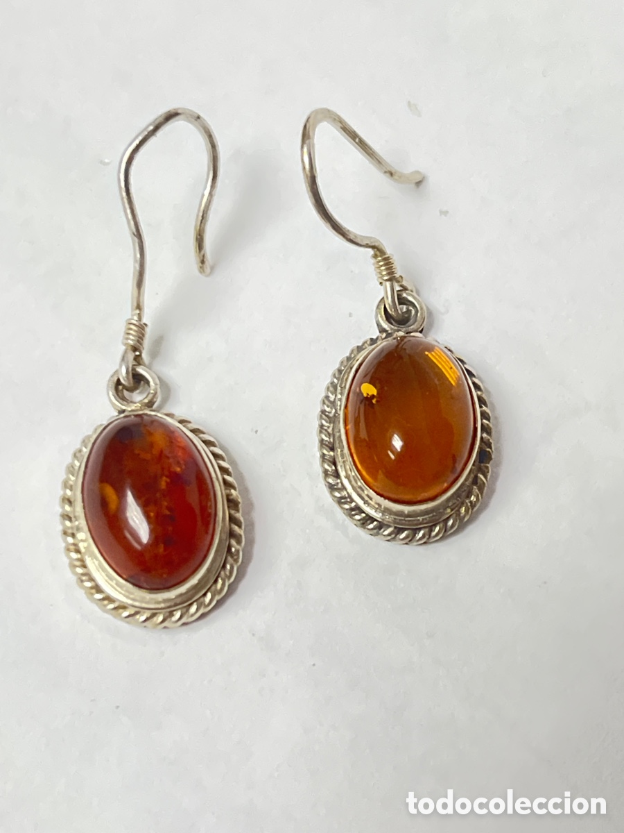 Joyeria: Pendientes de plata y &aacute;mbar / P300 - Foto 3