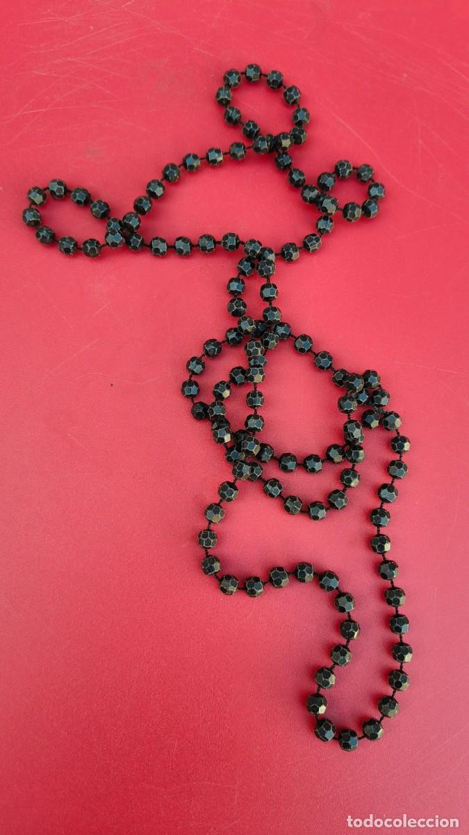 Joyeria: Collier vintage perle noire facettes 120 cm - Foto 1