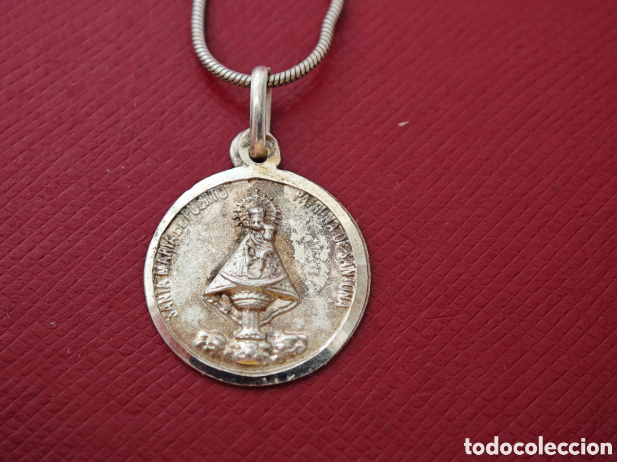 Joyeria: Virgen de santo&ntilde;a CON cadena de plata de ley - Foto 1