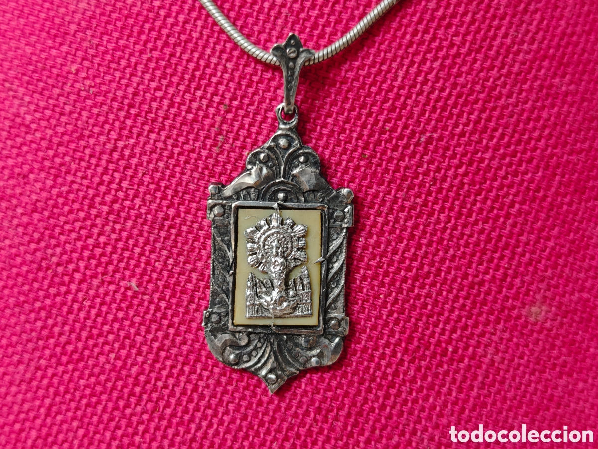 Joyeria: Medalla y cadena plata de ley virgen del pilar - Foto 2