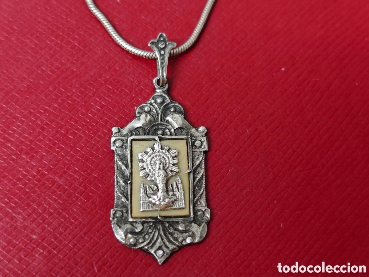 Joyeria: Medalla y cadena plata de ley virgen del pilar - Foto 4